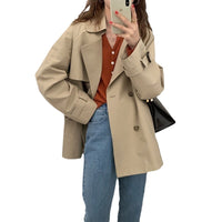 Korean-style Draping Elegant Coat For Women
