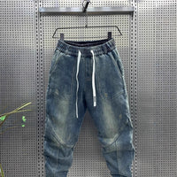 Fashion Leisure Washed-out Ankle-tied Jeans