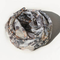 Classic Floral Silk Scarf Imitated Silk Scarves Fashion Casual Shawl Outdoor