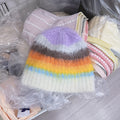 Striped Knitted Fisherman Hat Women's Autumn And Winter Warm Earlap Woolen Hat