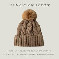 Winter New Knitted Hat All-matching Woolen Hat Solid Color Knitted Hat