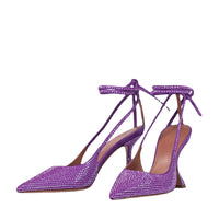 Women's Rhinestone High Heel Strap Bow Sandals