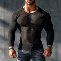 Men's See-through Tight-fit Muscle Long-sleeve T-shirt