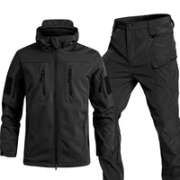 Outdoor Fleece-lined Thermal Jacket Waterproof And Hard-wearing Mountaineering Clothing Training Suit Military Fans