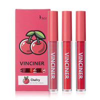 3 Fruits Lip Glaze Set Matte Finish Nonstick Cup