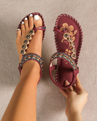 Bohemian Daily Casual Summer Rhinestone Sandals