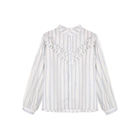 French-style Chic Double-Layer Ruffle Blouse Vintage Loose Top