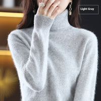 High Neck Inner Wear Loose Cashmere Knitted Bottoming Shirt
