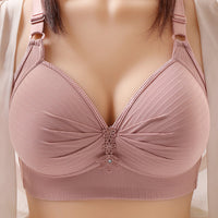 Triple Breasted Women's Bra Thin Mold Cup