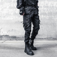 En's Spring Tactical Functional Wind Ribbon Paratrooper Pants