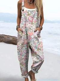 Women's Floral Element Print Fashion Casual Women's Jumpsuit
