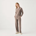 Women's Machine Washable Rib Half-open Collar Sweater
