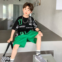 Casual Middle And Large Children's Two-piece Suit
