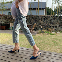 Fashion Baotou Women's High Heel Slippers