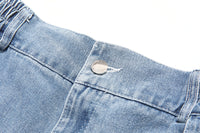 Washed Denim Loose Shorts Men's Fashion Design Sense