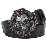 Embossed Solid Colour Ghost Head Belt Two Layer