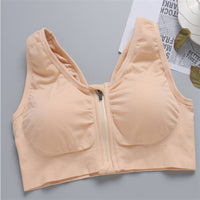 New Zipper Sports Seamless Double Shoulder Strap Zipper Underwear