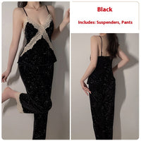 Push Up Plus Chest Pad Slip Nightdress Outerwear Gown Women's Suit