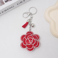 Creative Plum Blossom Hot Rhinestone Keychain Fashion