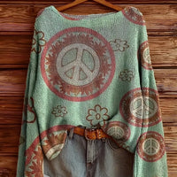 Solid-color Polyester Printed Top For Women