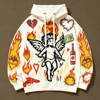 Fashion Casual Printed Polyester Sweater