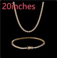 Men's Bracelet Micro-inlaid Zircon 3mm Bracelet