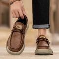 New Autumn Business British Leather Shoes Men's Casual Sports Slip-on