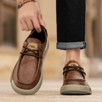 New Autumn Business British Leather Shoes Men's Casual Sports Slip-on