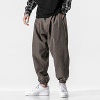 Male Plus Size Chubby Drawstring Leg Tied Lantern Pants
