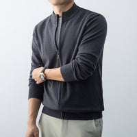 Commute Leisure New Men's Stand Collar Simple Outdoor Sweater