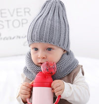 New Warm Children's Hat And Bib