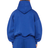 Fleece-lined Men's Sweater Casual Hoodie Solid Color Pullover Sweatshirt