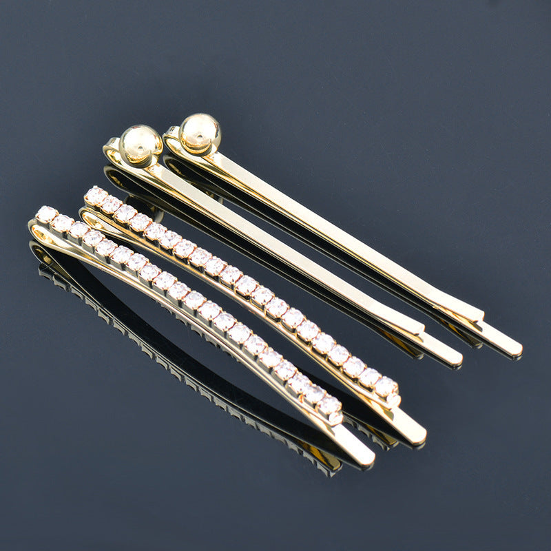 Rhinestone Edge Clip Girls' Hairpin Ins Niche Women's Headdress