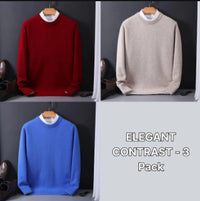 Round Neck Sweater Men's Loose Oversized Knit Bottoming Shirt