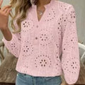 Buttoned Autumn-Season Colorful Casual Womens Shirt