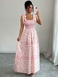 Sexy Spaghetti-strap Waist-cinching Split Dress