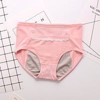 Lady Lace Traceless Briefs Physiological Panties Plus Size Leakproof Belt Pocket Menstrual Panties