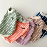 Simple Striped Printed Small Pet Dog Clothes