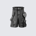 Retro High Street Loose Washed High Waist Denim Shorts