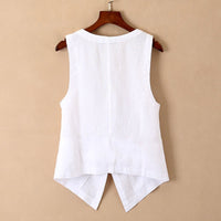 Women's Casual Linen Short VestUndershirt