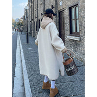 Faux Lamb Wool Coat Loose Casual Mid-length Cotton-padded Jacket