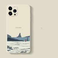 Transparent Phone Case Simple Straight Edge