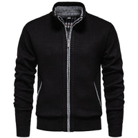 Men's Stand-up Collar Knitted Sweater Coat
