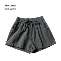 Women's Cotton And Linen Shorts Loose Slimming Korean Style Three Points