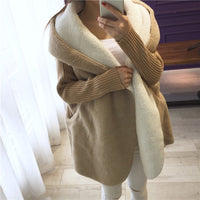 Lambs Wool Plus Size Loose Sweater Cardigan