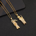 Micro-pave Zircon Divine Pendant Jewelry Titanium Steel Chain