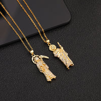 Micro-pave Zircon Divine Pendant Jewelry Titanium Steel Chain