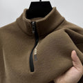 Half Zipper Velvet Padded Thickened Sweater Men's Winter