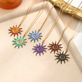 Stainless Steel Sun Pendant Necklace