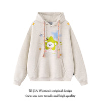 Starry Puppy Print Hoodie For Women Hooded Top